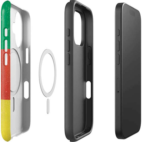 Cameroon Flag Distressed iPhone 16 Plus Magsafe Impact Case